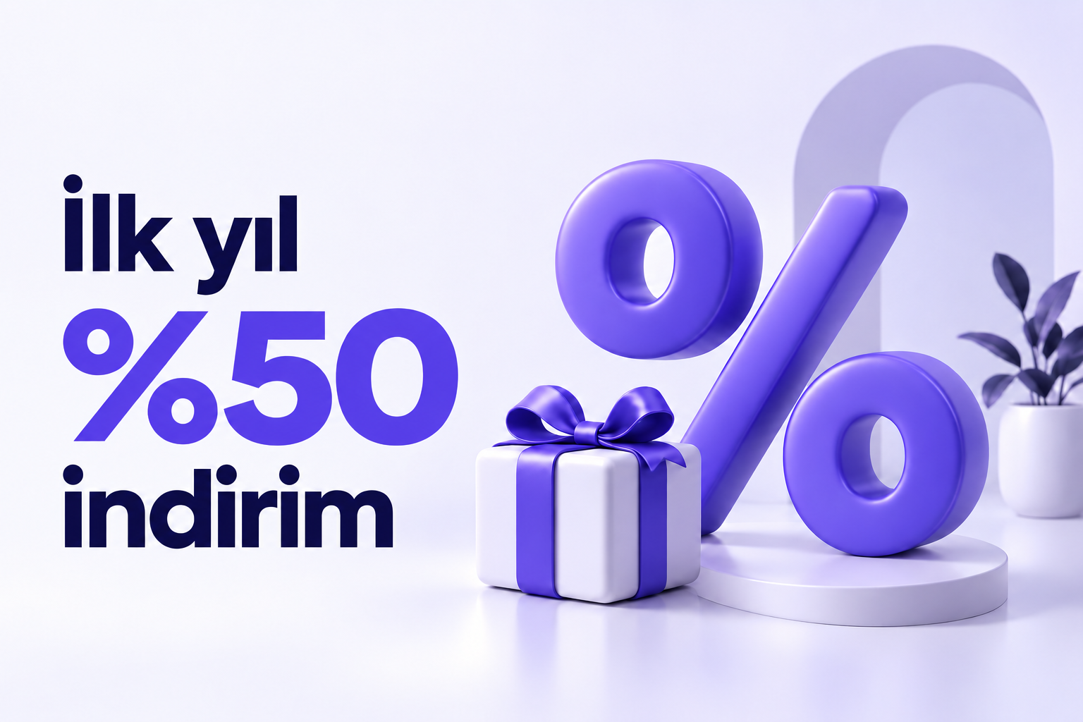 50% off your first year offer